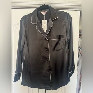 Women's Black Satin Pajamas NWT